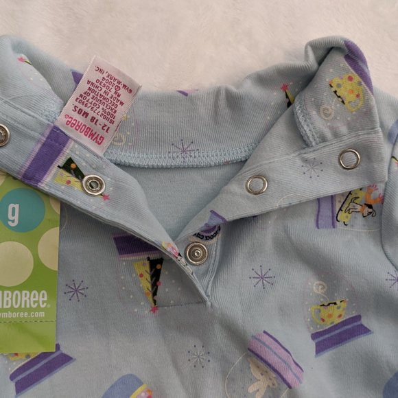 Gymboree Cute Blue Turtleneck Onesie with Snow Globe Pattern - 12-18 Months - Picture 14 of 15
